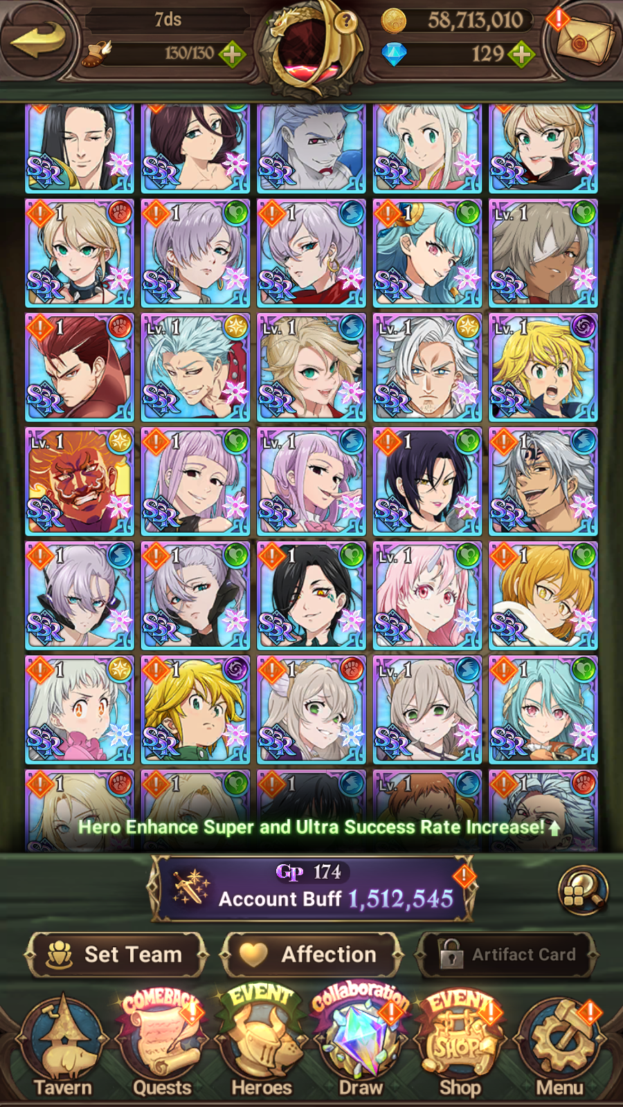 [GLOBAL] 6/6 Transcendent Ban 6/6 Purgatory Meliodas Ultimate Escanor Elizabeth++ 7DS Seven Deadly Sins: Grand Cross Resource Starter Account-Mobile Games Starter