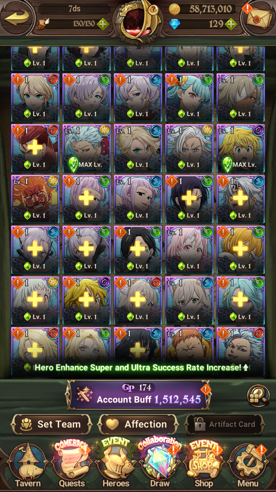 [GLOBAL] 6/6 Transcendent Ban 6/6 Purgatory Meliodas Ultimate Escanor Elizabeth++ 7DS Seven Deadly Sins: Grand Cross Resource Starter Account-Mobile Games Starter