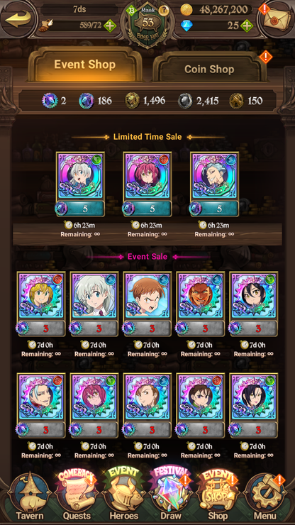 [GLOBAL] 6/6 Transcendent Ban 6/6 Traitor Meliodas++ 7DS Seven Deadly Sins: Grand Cross Resource Starter Account-Mobile Games Starter