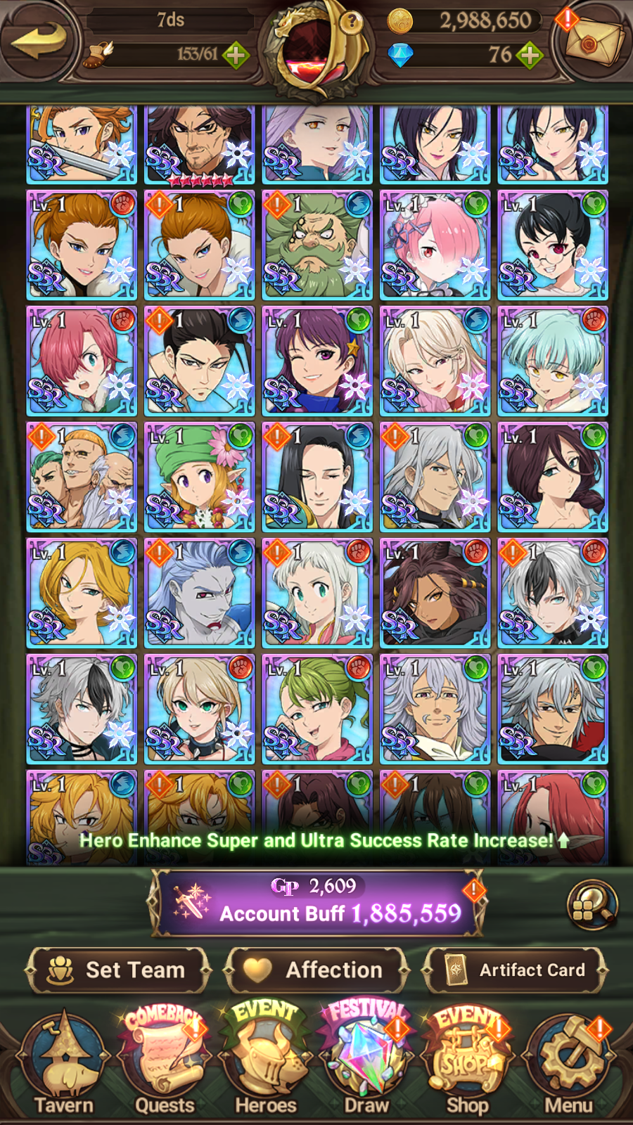 [GLOBAL] 6/6 Ultimate Escanor 6/6 Purgatory Meliodas++ 7DS Seven Deadly Sins: Grand Cross Resource Starter Account-Mobile Games Starter