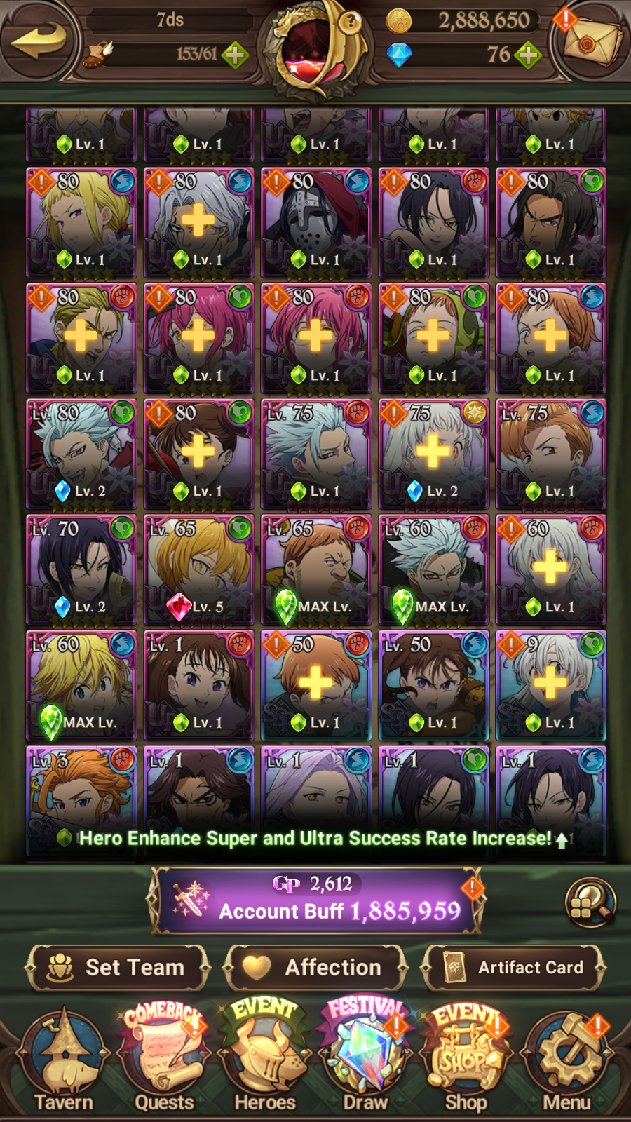 [GLOBAL] 6/6 Ultimate Escanor 6/6 Purgatory Meliodas++ 7DS Seven Deadly Sins: Grand Cross Resource Starter Account-Mobile Games Starter
