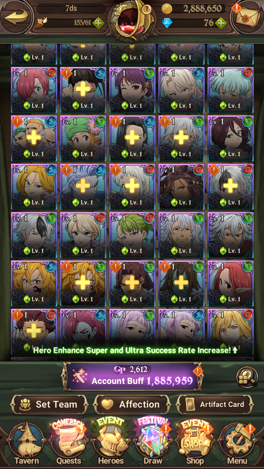 [GLOBAL] 6/6 Ultimate Escanor 6/6 Purgatory Meliodas++ 7DS Seven Deadly Sins: Grand Cross Resource Starter Account-Mobile Games Starter