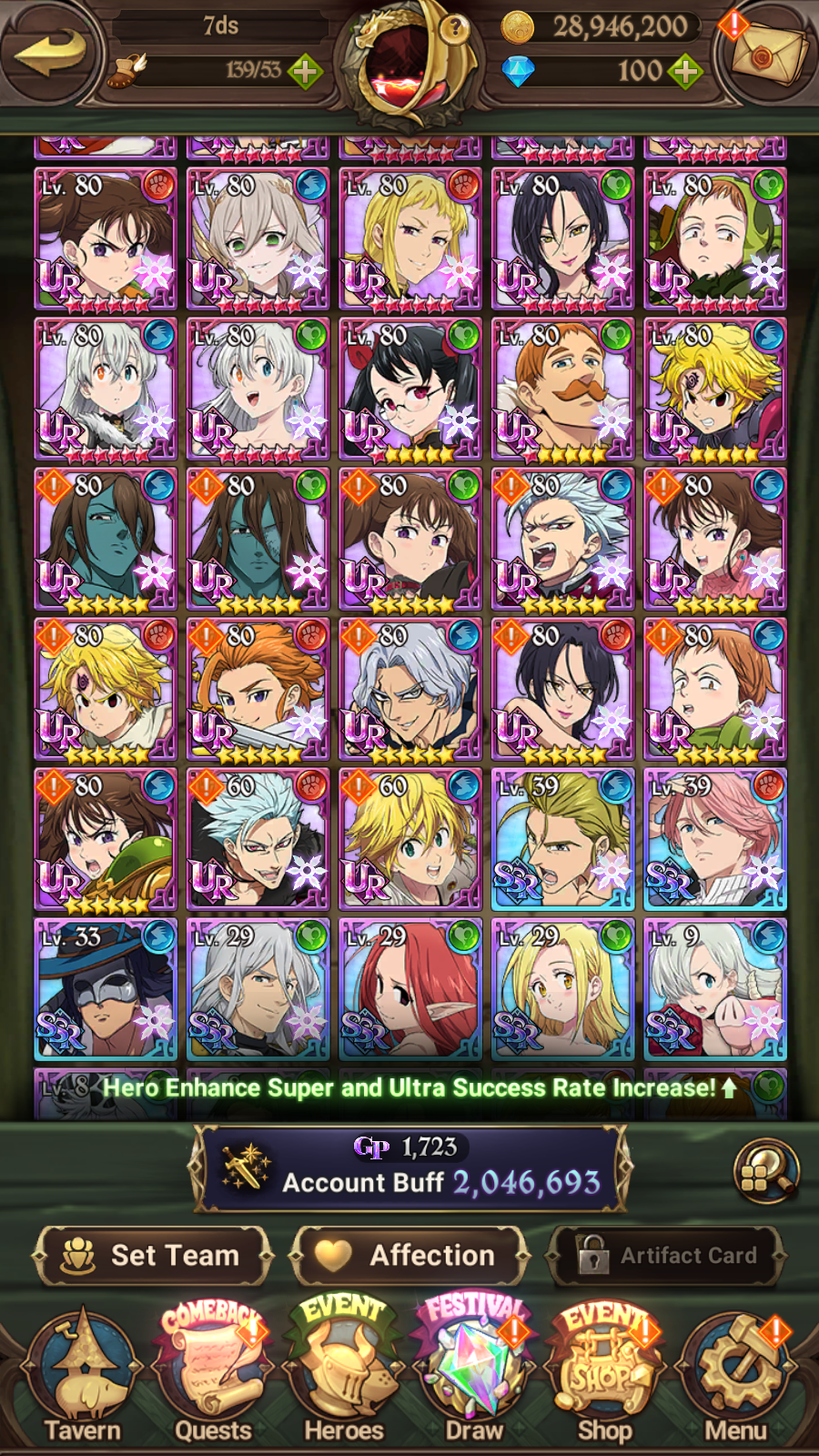 [GLOBAL] 6/6 Ultimate Escanor 7DS Seven Deadly Sins: Grand Cross Resource Starter Account #6-Mobile Games Starter