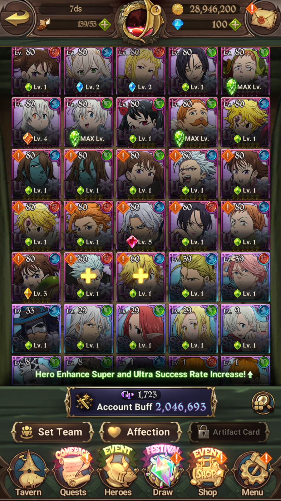 [GLOBAL] 6/6 Ultimate Escanor 7DS Seven Deadly Sins: Grand Cross Resource Starter Account #6-Mobile Games Starter
