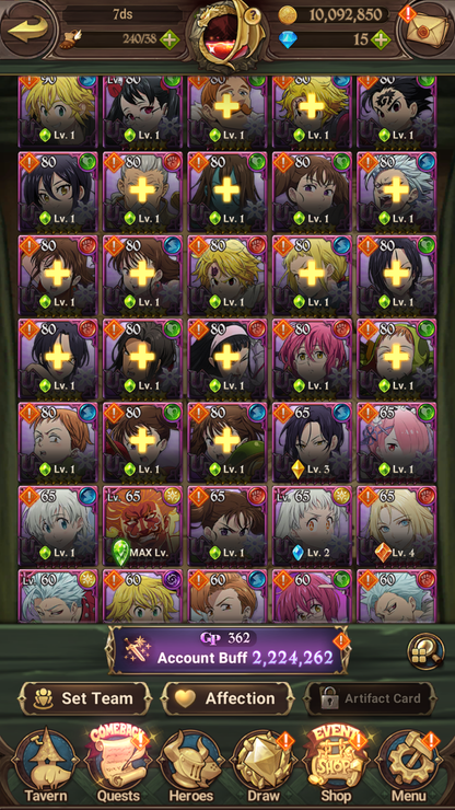 [GLOBAL] 6/6 Ultimate Escanor++ 7DS Seven Deadly Sins: Grand Cross Resource Starter Account-Mobile Games Starter