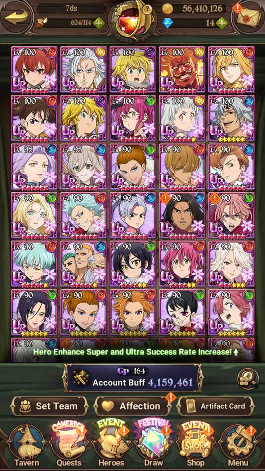 [GLOBAL] 6/6 Ultimate Escanor Purgatory meliodas++ 7DS Seven Deadly Sins: Grand Cross Resource Endgame Account-Mobile Games Starter