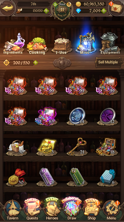 [GLOBAL] 7000 diamonds + 190 SSR tickets + Ultimate Escanor++ 7DS Seven Deadly Sins: Grand Cross Resource Starter Account-Mobile Games Starter