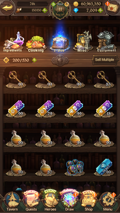 [GLOBAL] 7000 diamonds + 190 SSR tickets + Ultimate Escanor++ 7DS Seven Deadly Sins: Grand Cross Resource Starter Account-Mobile Games Starter