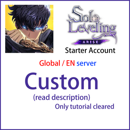 [GLOBAL] CUSTOM | Solo Leveling:ARISE EN Starter Account-Mobile Games Starter