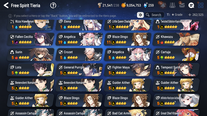 [GLOBAL] Epic 7 Seven 10ML + 25 4★ ML Witch of the Mere Tenebria Belian Zio +20 speed++ 10-10 Account-Mobile Games Starter