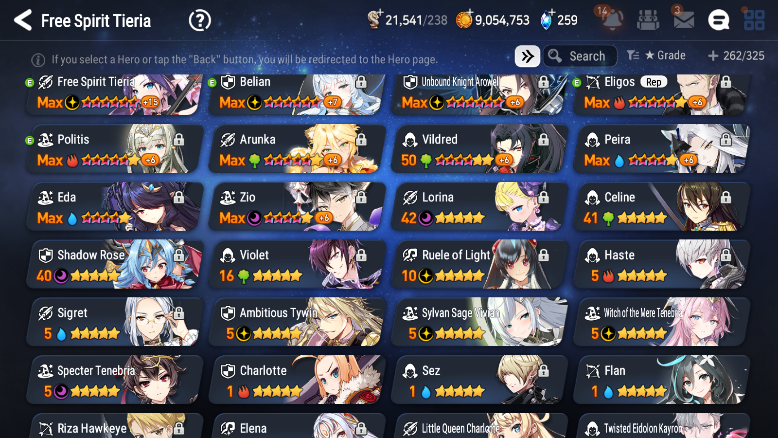 [GLOBAL] Epic 7 Seven 10ML + 25 4★ ML Witch of the Mere Tenebria Belian Zio +20 speed++ 10-10 Account-Mobile Games Starter