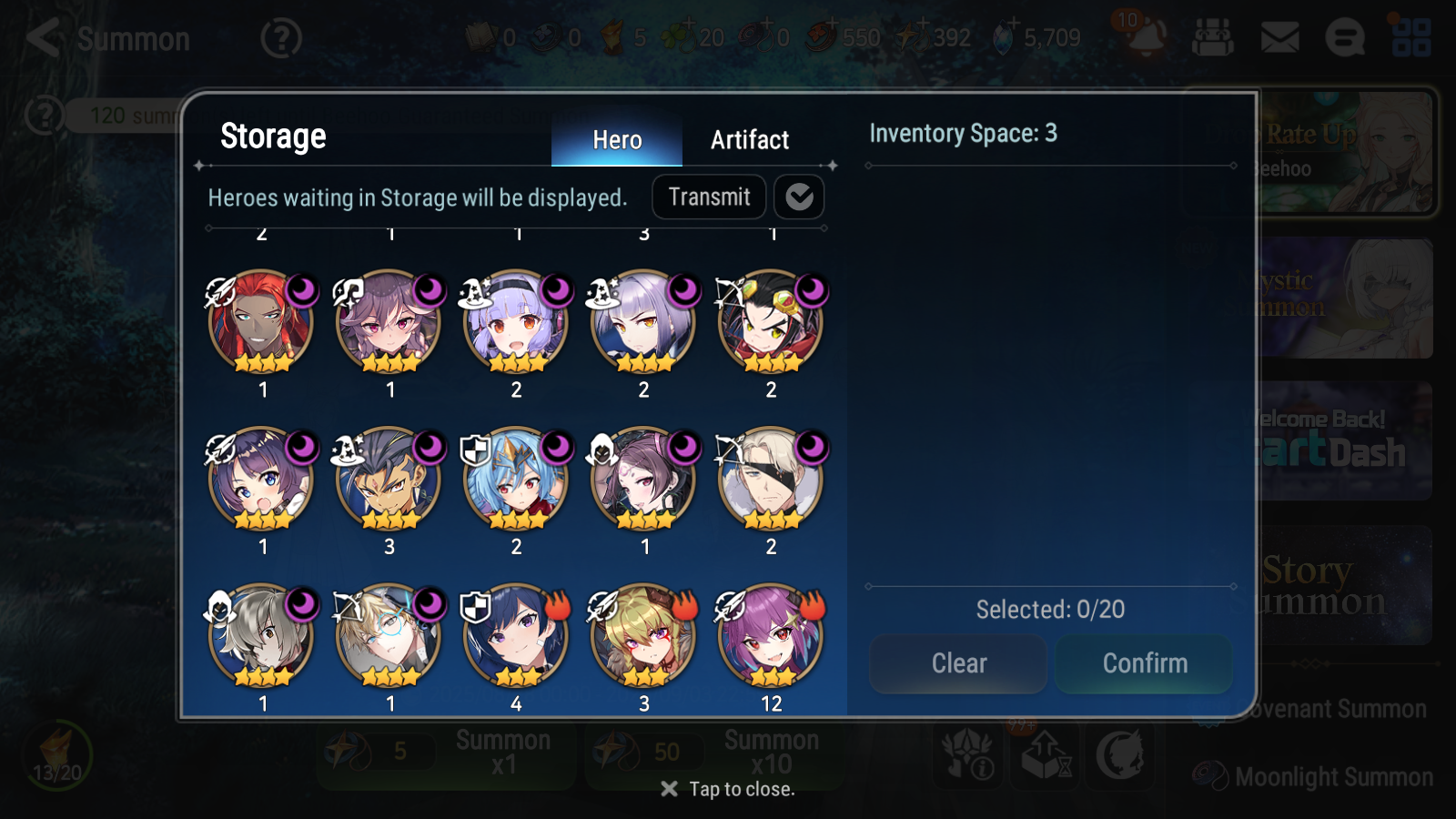 [GLOBAL] Epic 7 Seven 10ML + 26 4★ ML Lady of the Scales New Moon Luna Zio Iseria Kawerik Elena Basar +20 Speed 10-10 Account-Mobile Games Starter