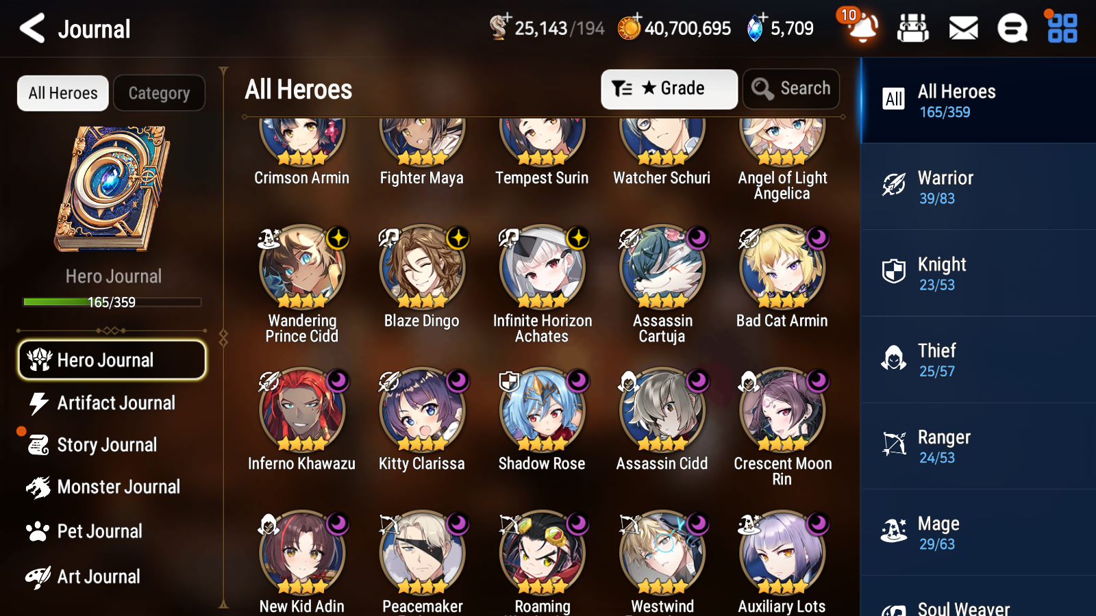 [GLOBAL] Epic 7 Seven 10ML + 26 4★ ML Lady of the Scales New Moon Luna Zio Iseria Kawerik Elena Basar +20 Speed 10-10 Account-Mobile Games Starter