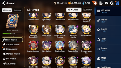 [GLOBAL] Epic 7 Seven 10ML + 26 4★ ML Lady of the Scales New Moon Luna Zio Iseria Kawerik Elena Basar +20 Speed 10-10 Account-Mobile Games Starter