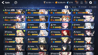 [GLOBAL] Epic 7 Seven 10ML + 29 4★ ML New Moon Luna Successor Taeyou Belian Rem+20 speed++ 10-10 Account-Mobile Games Starter