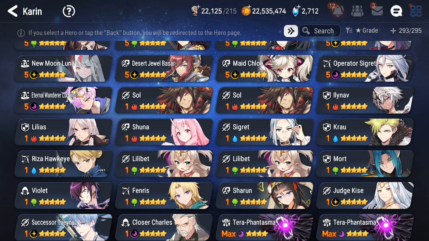 [GLOBAL] Epic 7 Seven 10ML + 29 4★ ML New Moon Luna Successor Taeyou Belian Rem+20 speed++ 10-10 Account-Mobile Games Starter