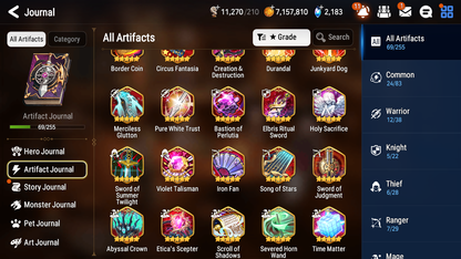[GLOBAL] Epic 7 Seven 10ML + 30 4★ ML(lots dups) Harsetti Hellion Lua New Moon Luna Sea Phantom Politis Charles Archdemon's Shadow Martial Artist Ken Holiday Yufine+20 Speed 10-10 Account-Mobile Games Starter
