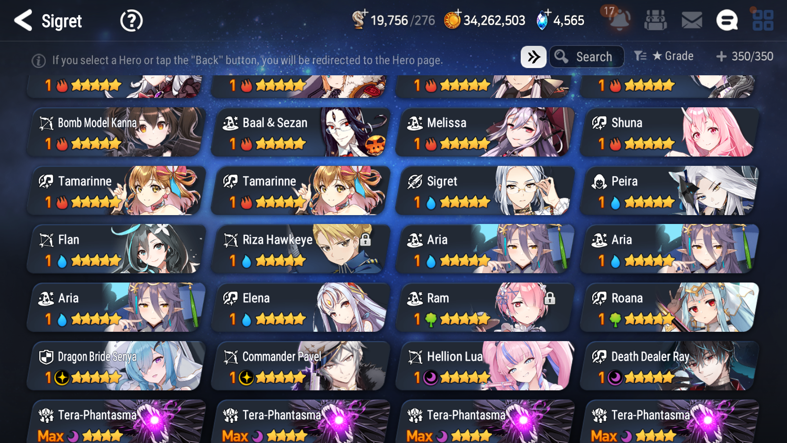 [GLOBAL] Epic 7 Seven 10ML + 33 4★ ML(lots dups) Hellion Lua Dragon Bride Senya Apocalypse Ravi Archdemon's Shadow Ruele Diene+skin+20 Speed 10-10 Account-Mobile Games Starter