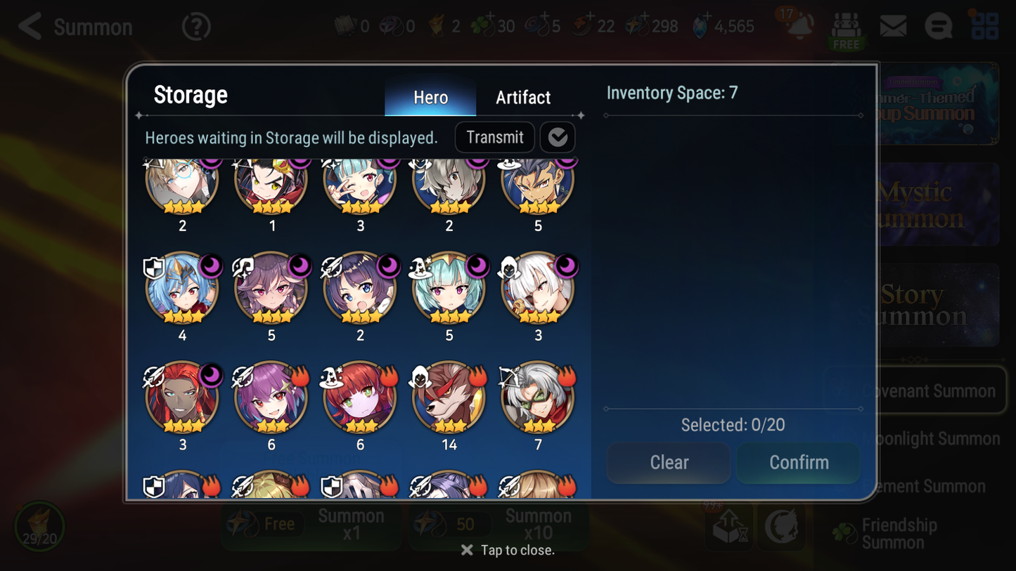 [GLOBAL] Epic 7 Seven 9ML + 33 4★ ML(lots dups) Dragon Bride Senya Apocalypse Ravi Archdemon's Shadow Ruele Diene+skin 10-10 Account-Mobile Games Starter