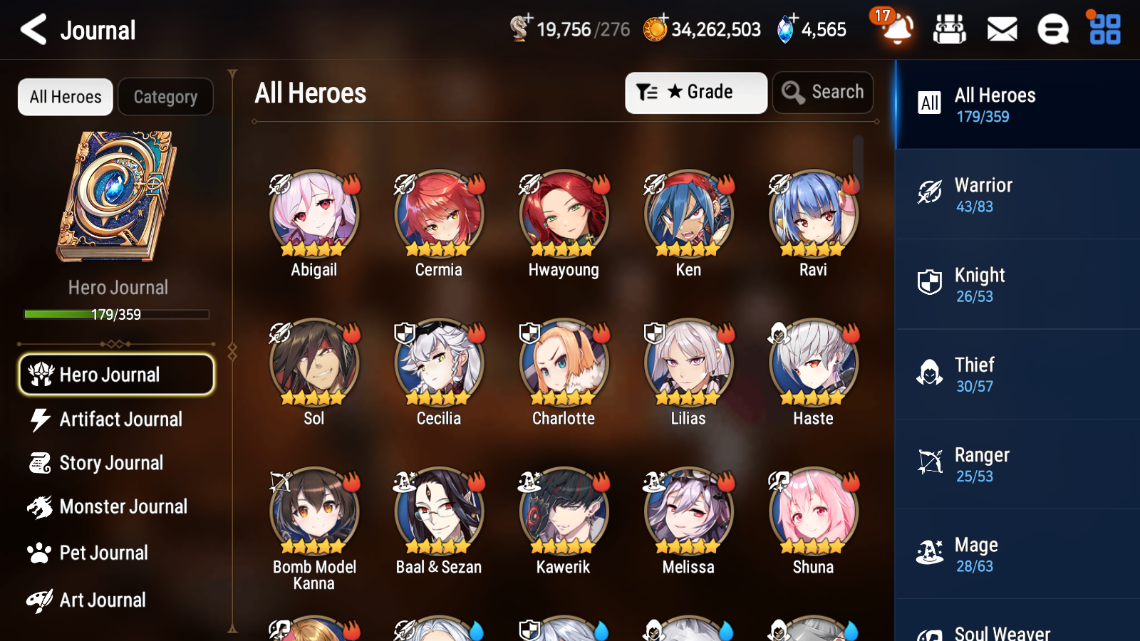 [GLOBAL] Epic 7 Seven 10ML + 33 4★ ML(lots dups) Hellion Lua Dragon Bride Senya Apocalypse Ravi Archdemon's Shadow Ruele Diene+skin+20 Speed 10-10 Account-Mobile Games Starter