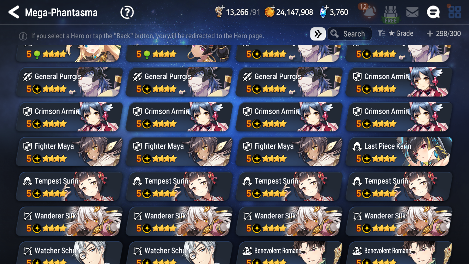 [GLOBAL] Epic 7 Seven 10ML + 34 4★ ML(lots dups) + 30 ML Coin Hellion Lua Navy Captain Landy Dragon Bride Senya Zio Straze Rimuru Seaside Bellona 10-10 Account-Mobile Games Starter