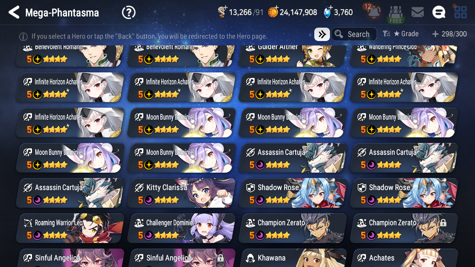 [GLOBAL] Epic 7 Seven 10ML + 34 4★ ML(lots dups) + 30 ML Coin Hellion Lua Navy Captain Landy Dragon Bride Senya Zio Straze Rimuru Seaside Bellona 10-10 Account-Mobile Games Starter