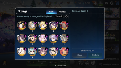 [GLOBAL] Epic 7 Seven 10ML + 34 4★ ML(lots dups) + 30 ML Coin Hellion Lua Navy Captain Landy Dragon Bride Senya Zio Straze Rimuru Seaside Bellona 10-10 Account-Mobile Games Starter