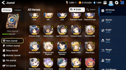 [Global] Epic 7 Seven 10ML+27 4*ML Abyssal Yufine Straze Kise Krau Kayron Bellona Cecilia Flan Roana Designer Lilibet Rimuru 10-10 Account-Mobile Games Starter