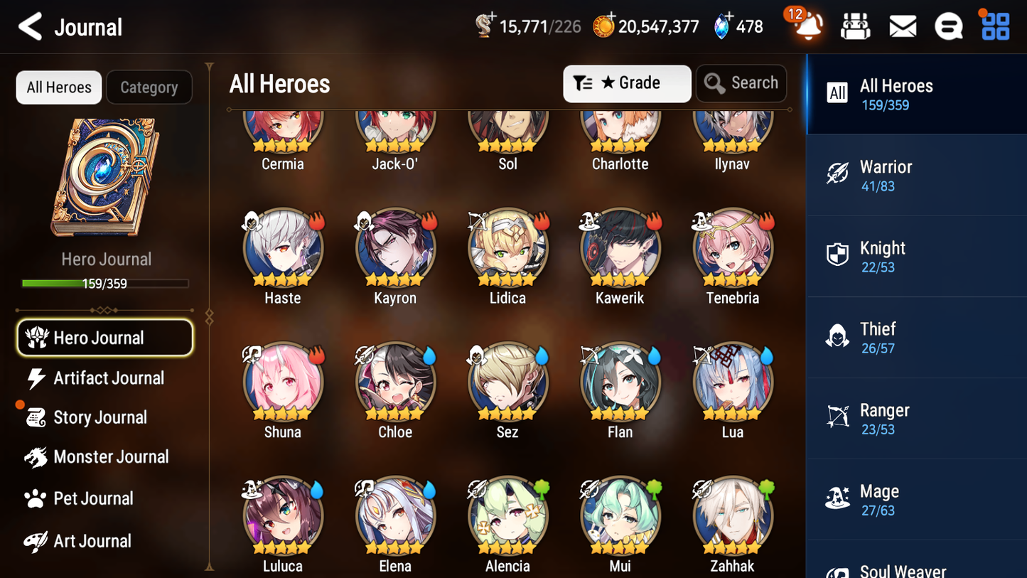 [GLOBAL] Epic 7 Seven 11ML + 24 4★ ML Lone Wolf Peira Abyssal Yufine ++20 speed++ 10-10 Account-Mobile Games Starter