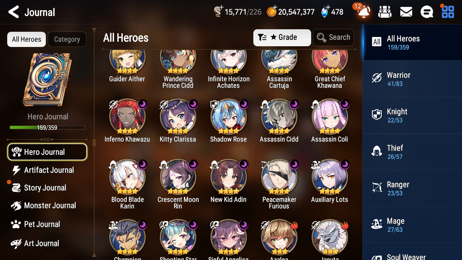 [GLOBAL] Epic 7 Seven 11ML + 24 4★ ML Lone Wolf Peira Abyssal Yufine ++20 speed++ 10-10 Account-Mobile Games Starter