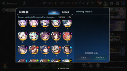 [GLOBAL] Epic 7 Seven 10ML + 26 4★ ML(lots dups) + 30 ML Coin Bystander Hwayoung Hellion Lua Navy Captain Landy Solitaria Top Model Luluca Kise Remnant Violet Cerise Diene 10-10 Account-Mobile Games Starter