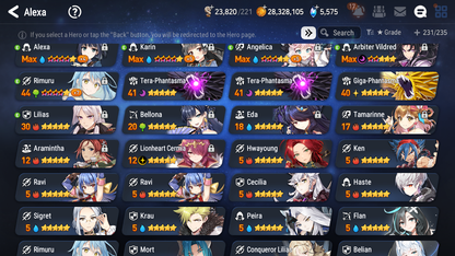 [GLOBAL] Epic 7 Seven 11ML + 32 4★ ML(lots dups) Hellion Lua Empyrean Ilynav Belian Lionheart Cermia Remnant Violet Sez Rimuru+20 Speed 10-10 Account-Mobile Games Starter