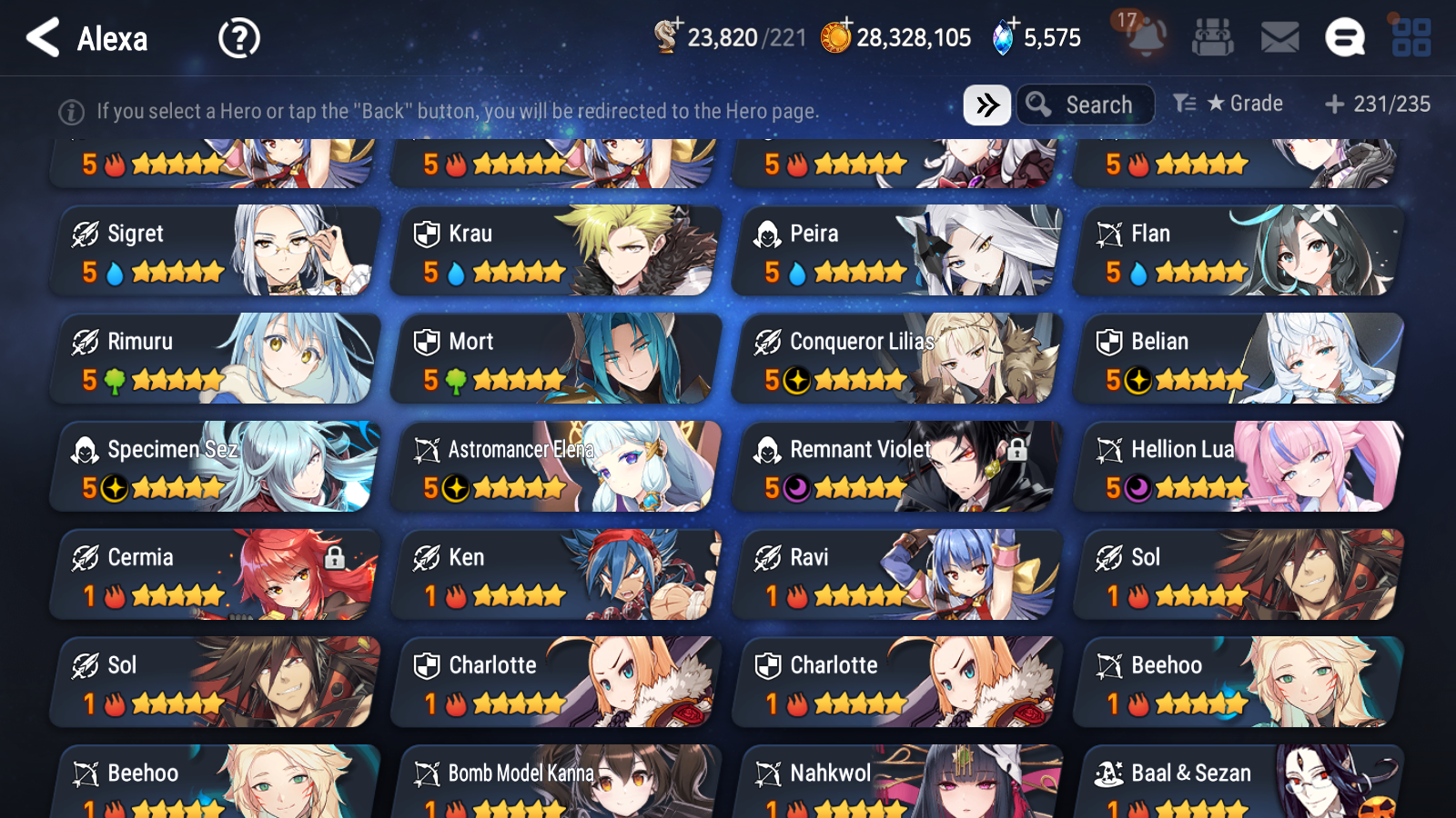 [GLOBAL] Epic 7 Seven 11ML + 32 4★ ML(lots dups) Hellion Lua Empyrean Ilynav Belian Lionheart Cermia Remnant Violet Sez Rimuru+20 Speed 10-10 Account-Mobile Games Starter