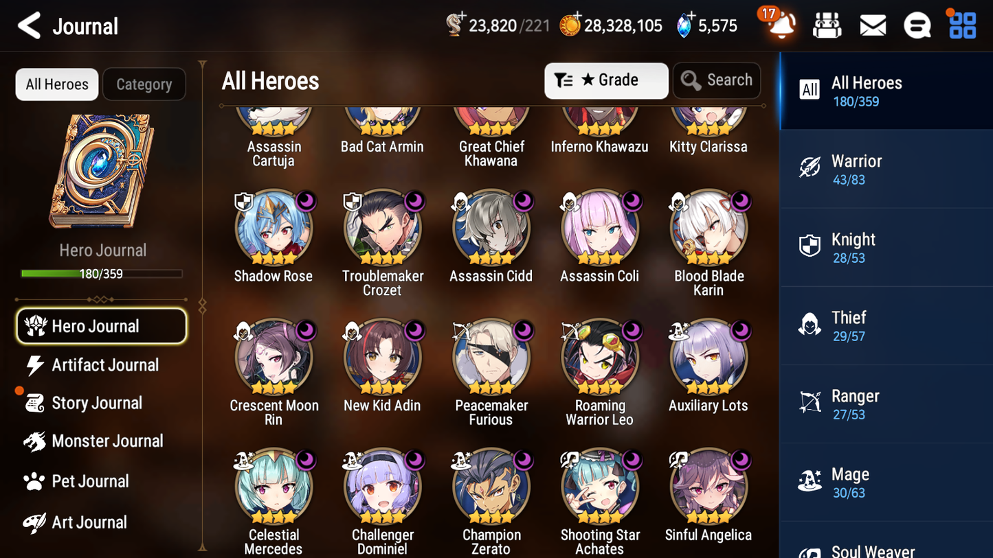 [GLOBAL] Epic 7 Seven 11ML + 32 4★ ML(lots dups) Hellion Lua Empyrean Ilynav Belian Lionheart Cermia Remnant Violet Sez Rimuru+20 Speed 10-10 Account-Mobile Games Starter