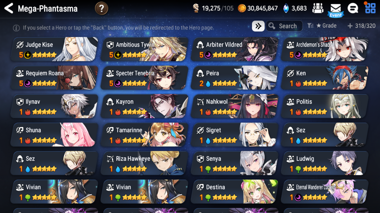 [GLOBAL] Epic 7 Seven 11ML+25 4*ML Arbiter Vildred Belian Conqueror Lilias Spirit Eye Celine Commander Pavel Archdemon's Shadow 10-10 Account-Mobile Games Starter