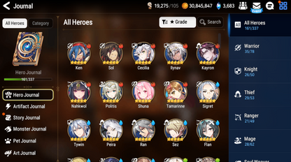 [GLOBAL] Epic 7 Seven 11ML+25 4*ML Arbiter Vildred Belian Conqueror Lilias Spirit Eye Celine Commander Pavel Archdemon's Shadow 10-10 Account-Mobile Games Starter