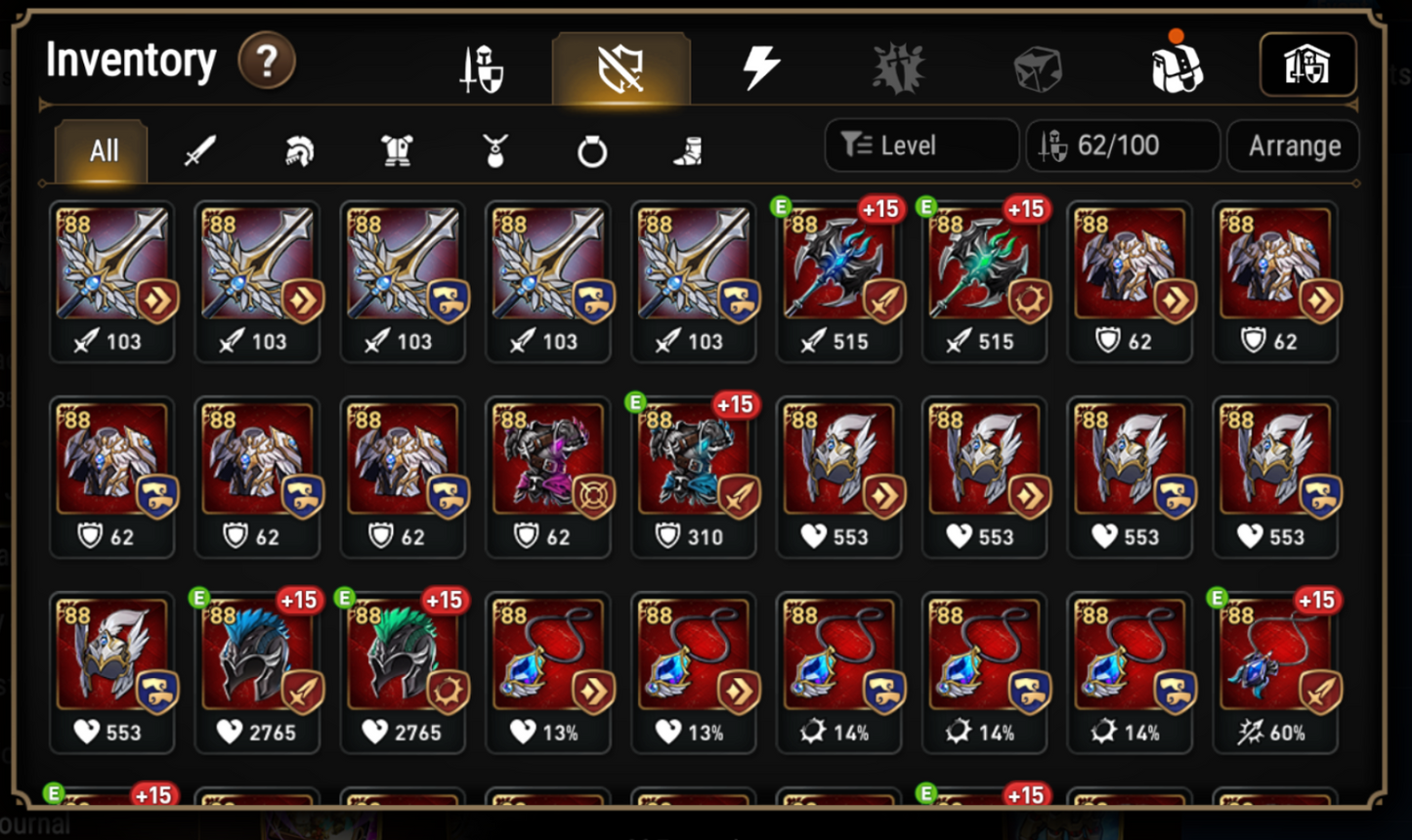 [GLOBAL] Epic 7 Seven 11ML+25 4*ML Arbiter Vildred Belian Conqueror Lilias Spirit Eye Celine Commander Pavel Archdemon's Shadow 10-10 Account-Mobile Games Starter