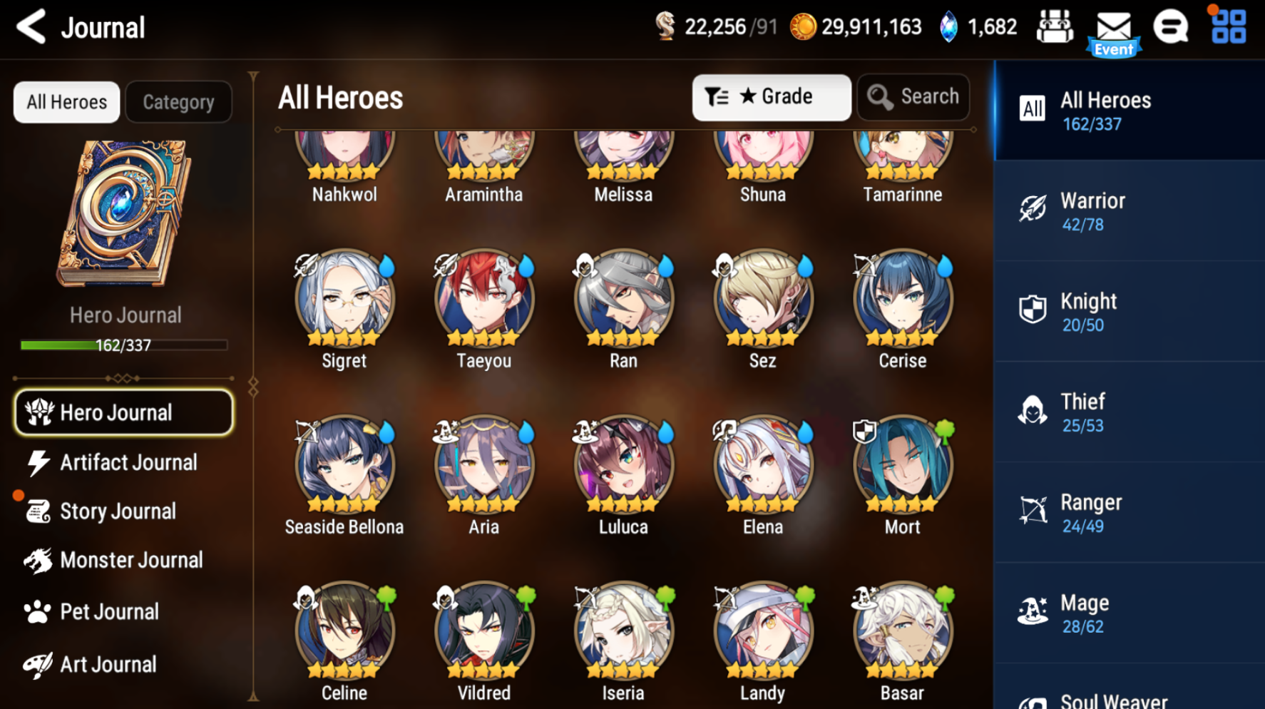 [Global] Epic 7 Seven 11ML+25 4*ML+4 limited Lone Crescent Bellona Designer Lilibet Mediator Kawerik Judge Kise DJ Basar Seaside Cerise Landy Jack+ Name 10-10 Account-Mobile Games Starter