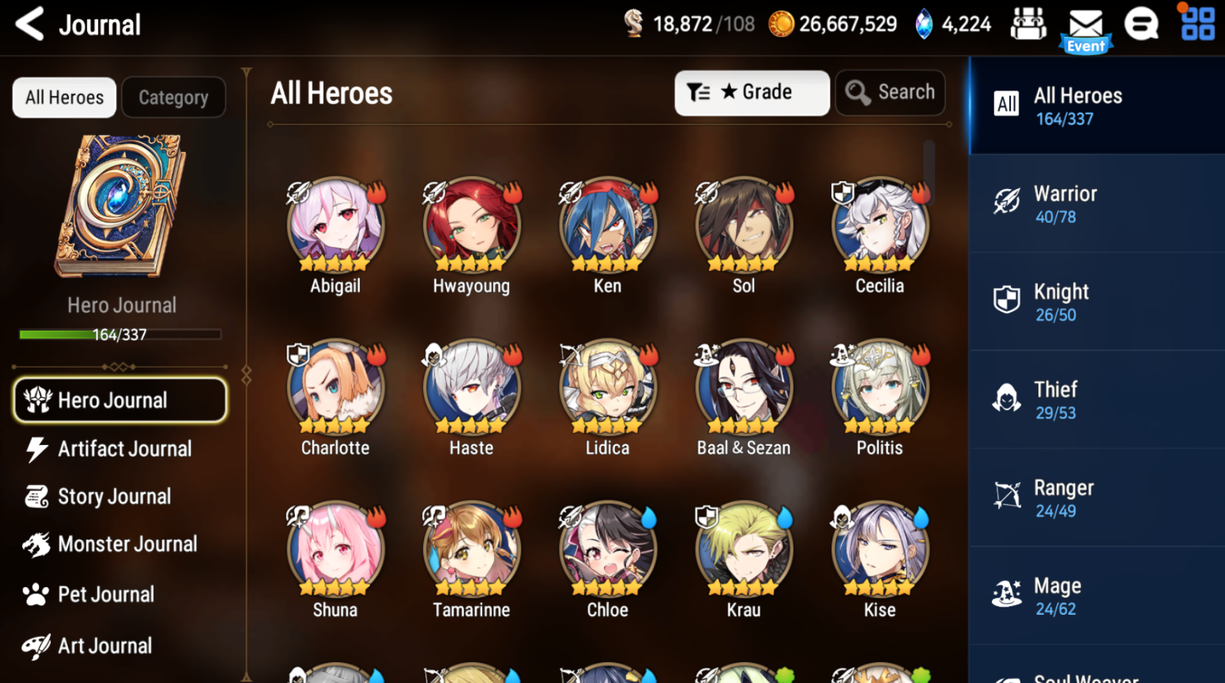 [GLOBAL] Epic 7 Seven 11ML+27 4*ML Navy Captain Landy Sea Phantom Politis Belian Requiem Roana Conqueror Lilias Specimen Sez Ludwig Iseria Tenebria Pavel + Name 10-10 Account-Mobile Games Starter