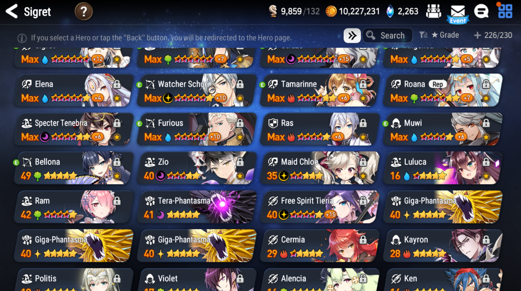 [Global] Epic 7 Seven 11ML+28 4*ML Navy Landy Sea Phantom Politis Straze Zio Maid Chloe Ambitious Tywin Specter Tenebria 10-10 Account-Mobile Games Starter