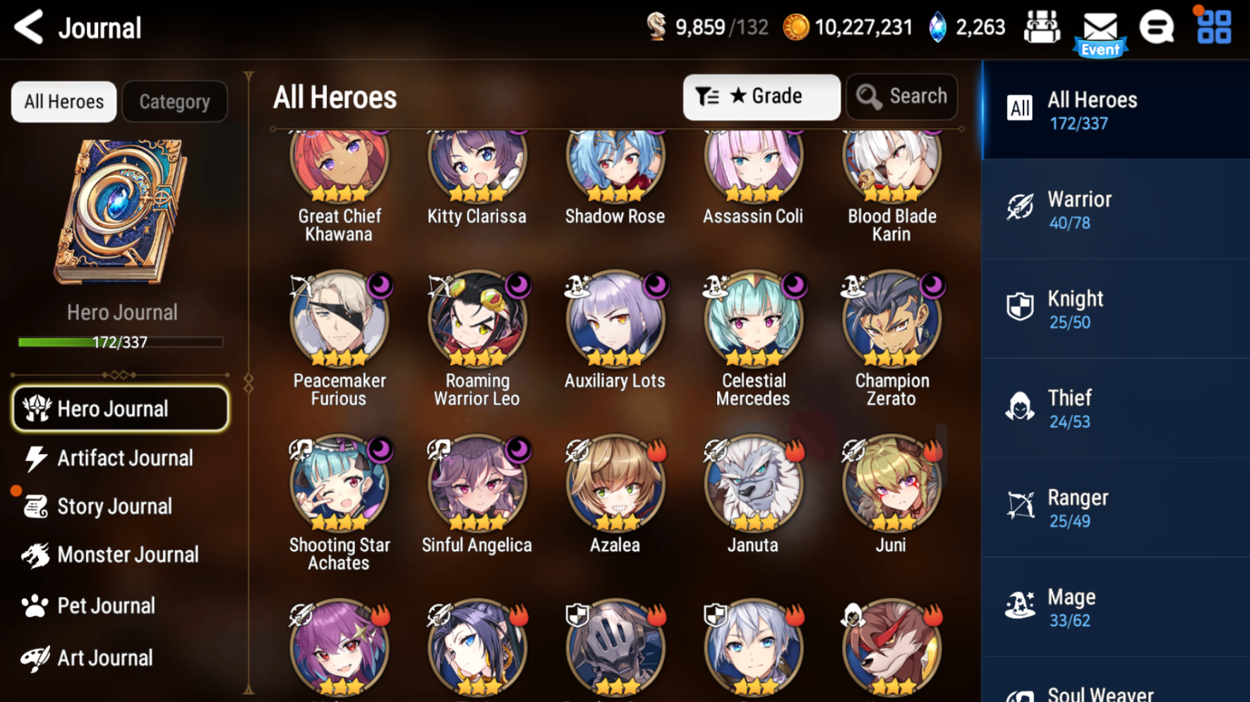 [Global] Epic 7 Seven 11ML+28 4*ML Navy Landy Sea Phantom Politis Straze Zio Maid Chloe Ambitious Tywin Specter Tenebria 10-10 Account-Mobile Games Starter