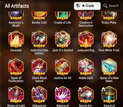 [GLOBAL] Epic 7 Seven 9ML+29 4*ML Harsetti Lionheart Cermia LQC Spirit Eye Celine Faithless Lidica Specter Tenebria Sage Baal 10-10 Account-Mobile Games Starter