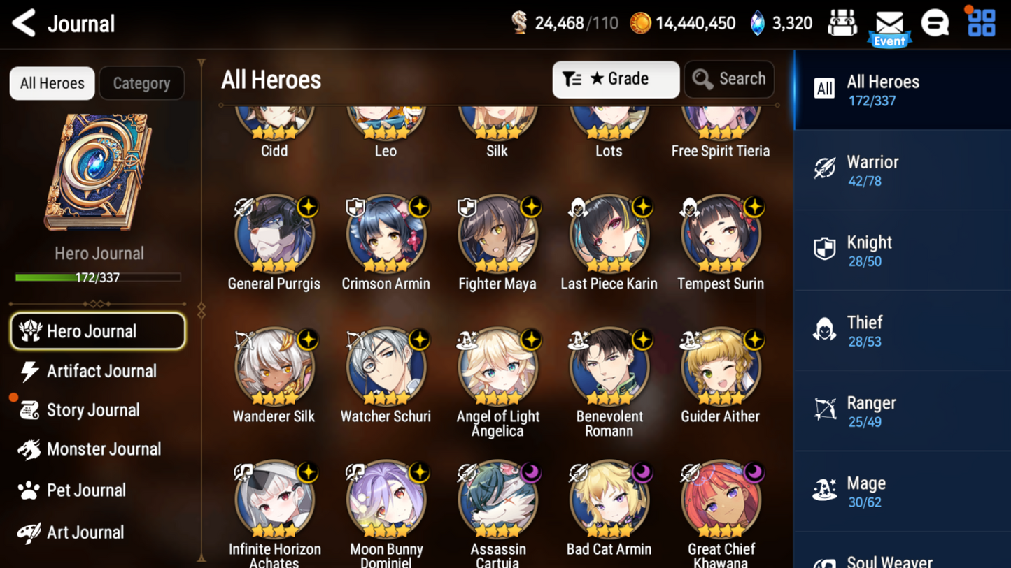 [Global] Epic 7 Seven 11ML+32 4*ML Navy Captain Landy Bellona Flan Zio Lionheart Cermia Apocalypse Ravi Fallen Cecilia Sage Baal Martial Artist Ken 10-10 Account-Mobile Games Starter