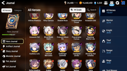 [Global] Epic 7 Seven 11ML+32 4*ML Navy Captain Landy Bellona Flan Zio Lionheart Cermia Apocalypse Ravi Fallen Cecilia Sage Baal Martial Artist Ken 10-10 Account-Mobile Games Starter