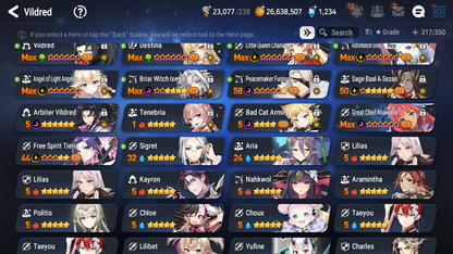 [GLOBAL] Epic 7 Seven 12ML + 27 4★ ML New Moon Luna Conqueror Lilias Belian Lone Crescent Bellona +20 speed++ 10-10 Account-Mobile Games Starter