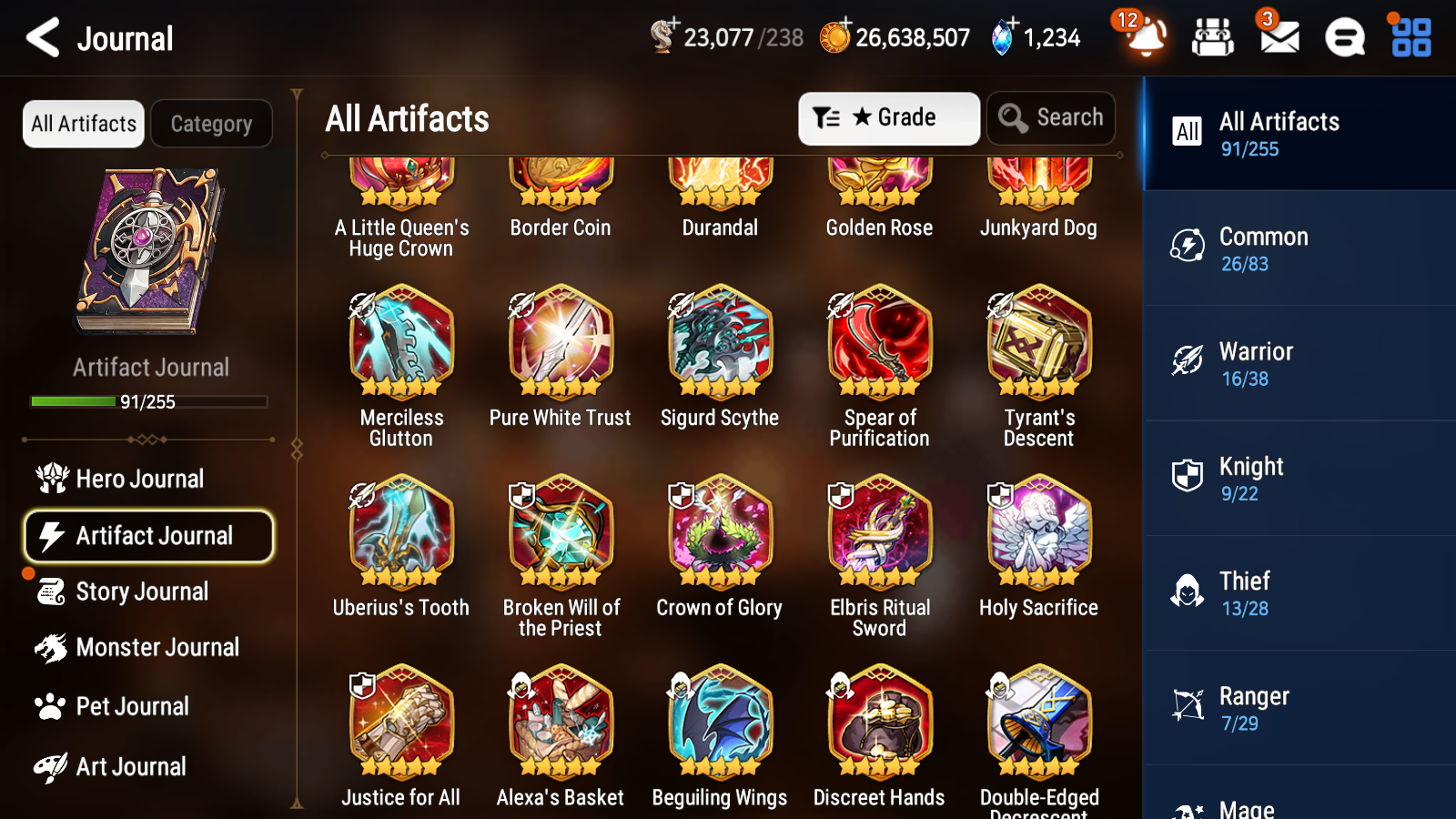 [GLOBAL] Epic 7 Seven 12ML + 27 4★ ML New Moon Luna Conqueror Lilias Belian Lone Crescent Bellona +20 speed++ 10-10 Account-Mobile Games Starter