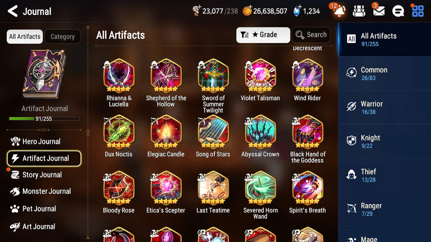 [GLOBAL] Epic 7 Seven 12ML + 27 4★ ML New Moon Luna Conqueror Lilias Belian Lone Crescent Bellona +20 speed++ 10-10 Account-Mobile Games Starter