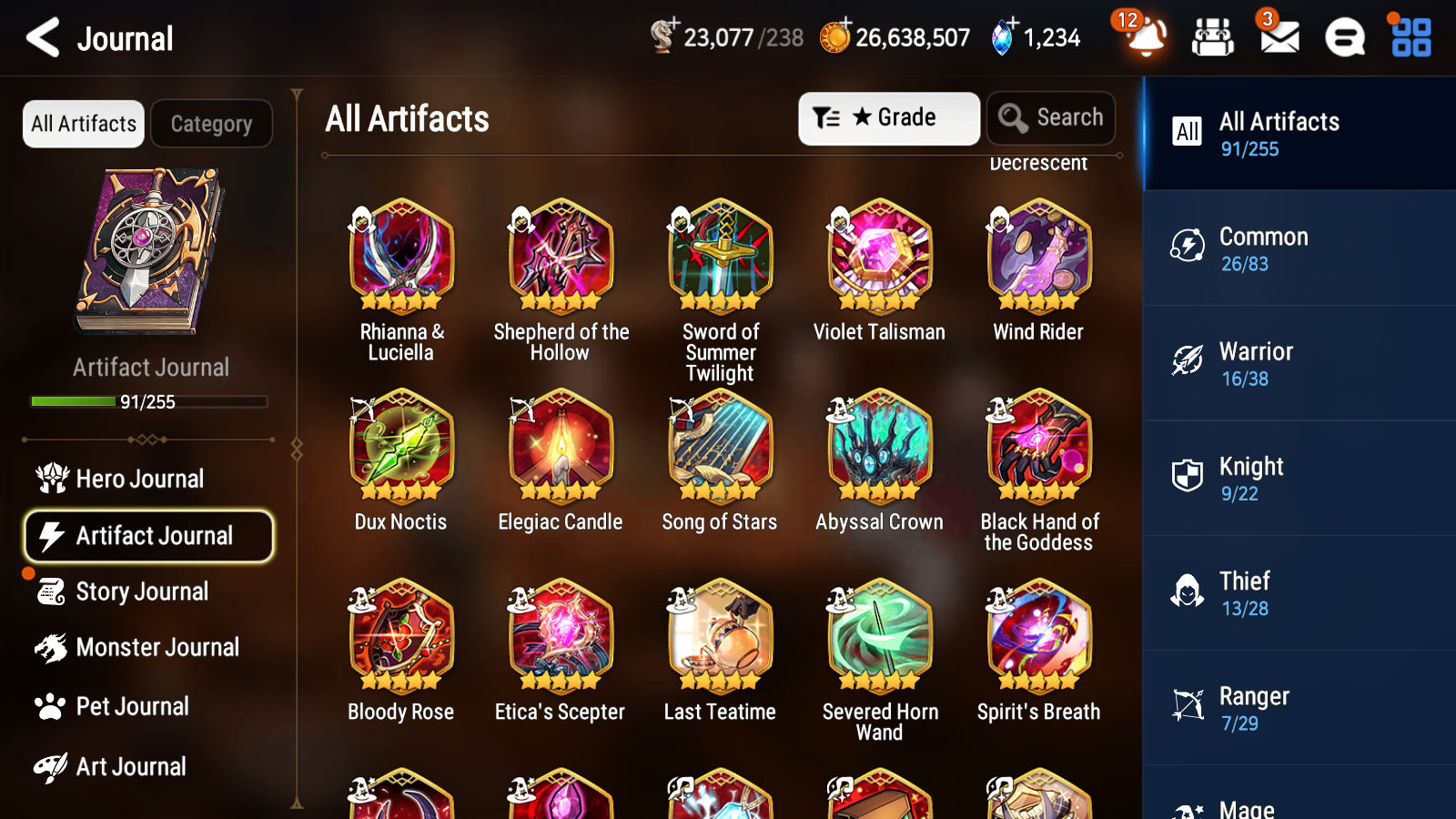 [GLOBAL] Epic 7 Seven 12ML + 27 4★ ML New Moon Luna Conqueror Lilias Belian Lone Crescent Bellona +20 speed++ 10-10 Account-Mobile Games Starter