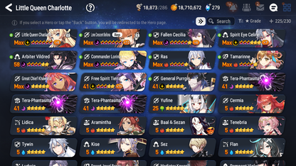 [GLOBAL] Epic 7 Seven 12ML + 30 4★ ML Straze Lone Crescent Bellona Requiem Roana Celine Elena Kawerik Vildred Tenebria Violet+20 speed++ 10-10 Account-Mobile Games Starter