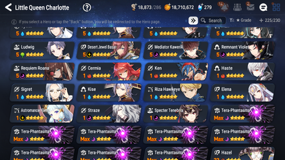 [GLOBAL] Epic 7 Seven 12ML + 30 4★ ML Straze Lone Crescent Bellona Requiem Roana Celine Elena Kawerik Vildred Tenebria Violet+20 speed++ 10-10 Account-Mobile Games Starter